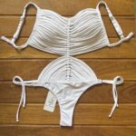 Maiô Macramê Patrícia Branco